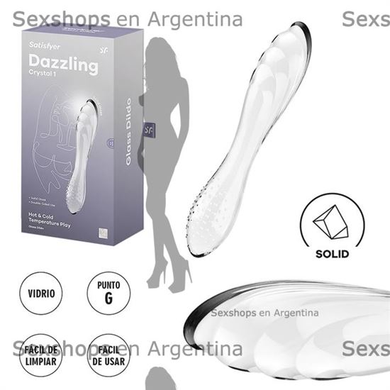 Dazzling Crystal 1 transparent Dildo de cristal solido